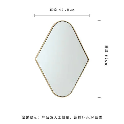 Bathroom mirror, makeup mirror, wall mounted irregular shaped bathroom, irregular water droplet mirror, entrance decoration, hou - vue 9 sur 11