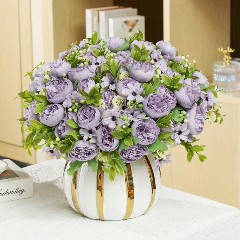Artificial peony bouquet for weddings and festive decor