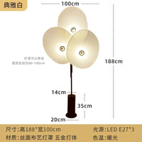 Medieval style LED floor lamp with fan, wabi-sabi ambience
