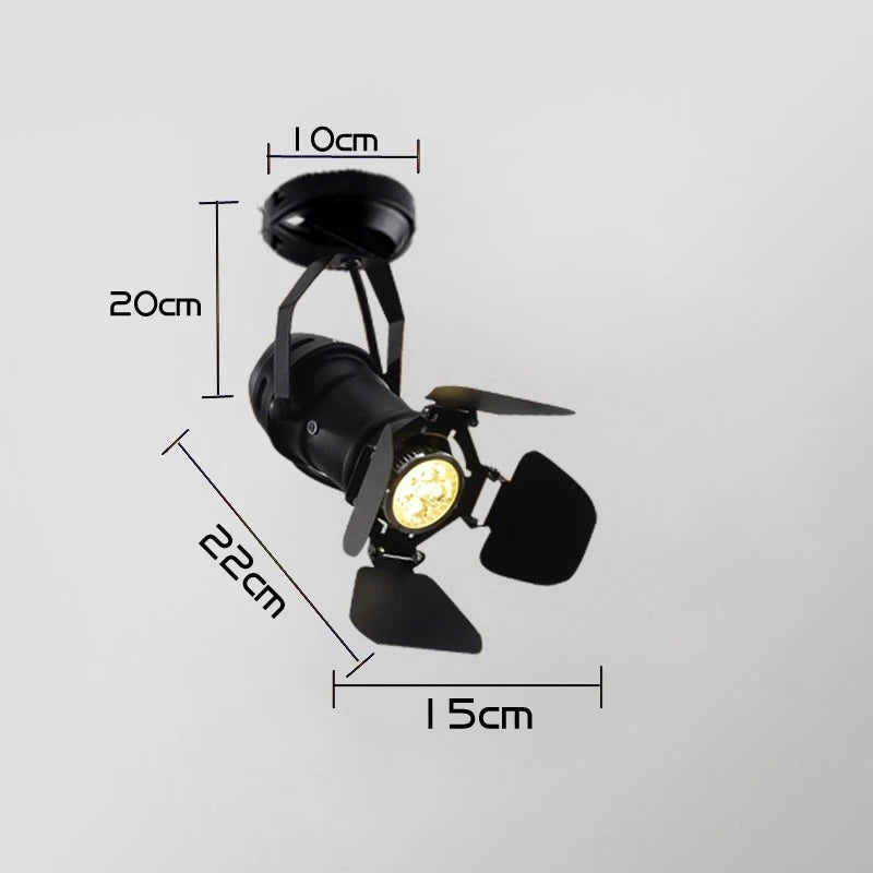 Modern LED ceiling light industrial retro style for bar and café