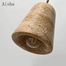 Stone pendant light for modern LED fixtures