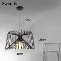 Creative iron pendant light with decorative LED lighting
