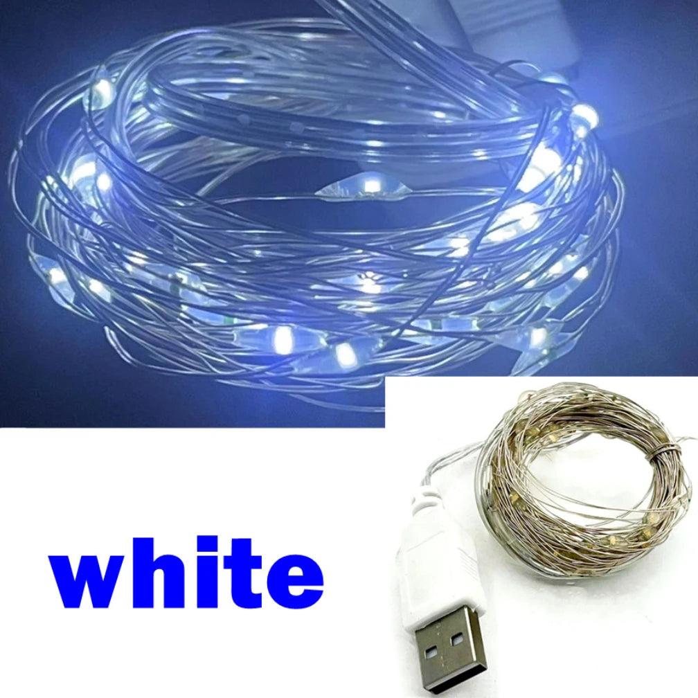 Waterproof USB LED string lights for festive decoration