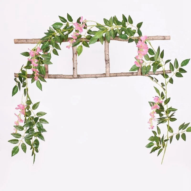 Artificial wisteria garland for floral and festive decoration - vue 10 sur 32