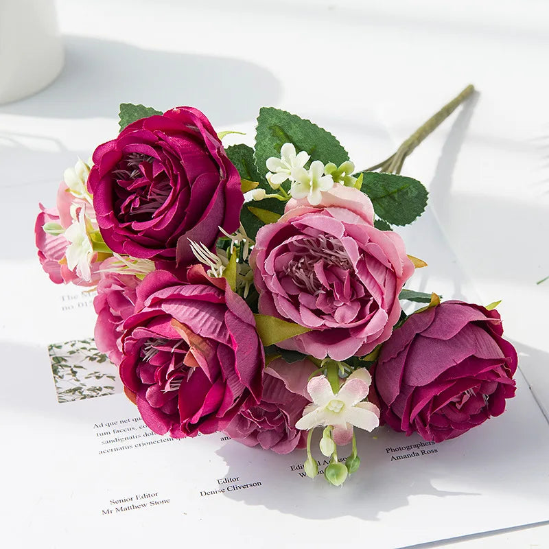 Artificial flowers for wedding decor and scrapbooking