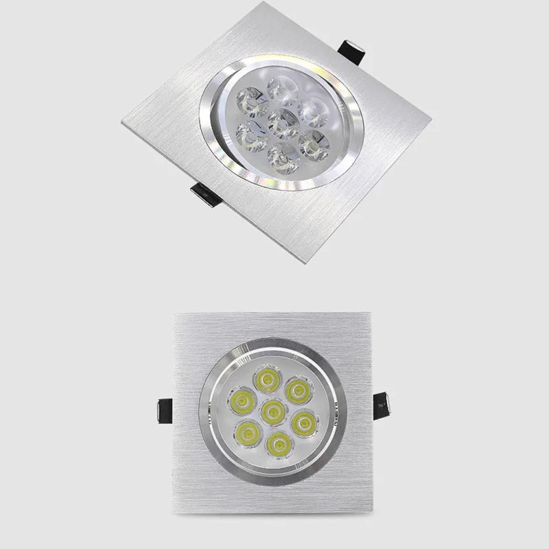 Dimmable square LED spotlight for interior decoration - vue 6 sur 8