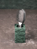 organized marble bathroom accessory set