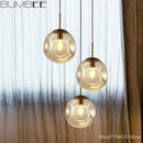 Modern nordic industrial glass ball pendant light
