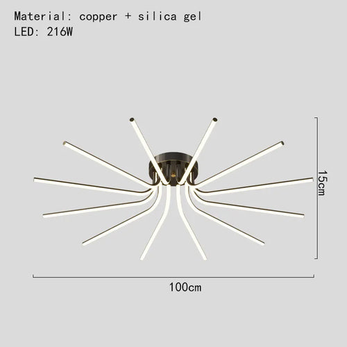 Modern minimalist LED chandelier for versatile indoor lighting - vue 13 sur 12