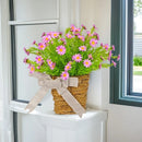 Artificial flower basket spring wreath for Easter decoration