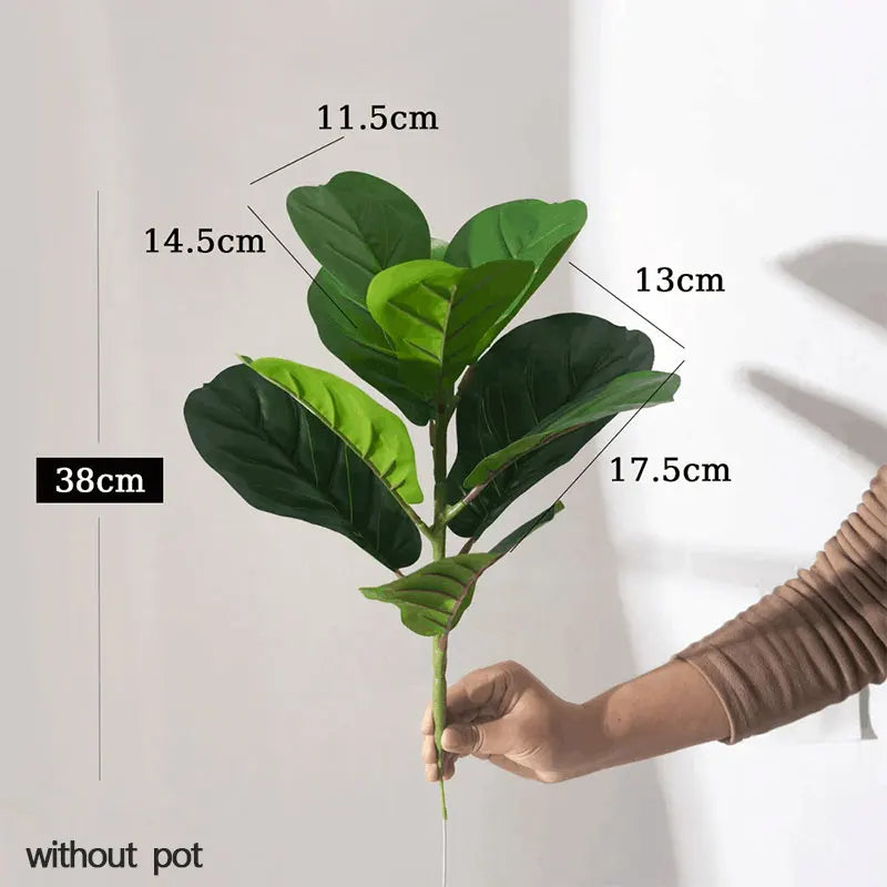Artificial ficus plant with banyan leaves for garden or office decoration
