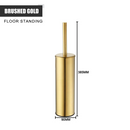 Durable stainless steel wall-mounted toilet brush holder