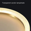 Modern luxury ceiling light with circular and rectangular LED rings