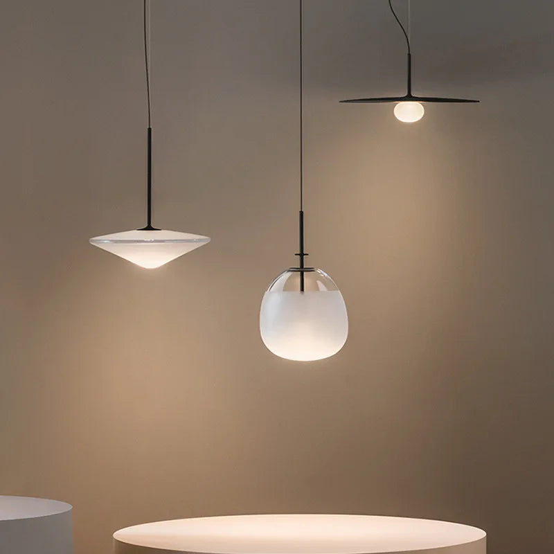 Elegant glass shape pendant chandelier