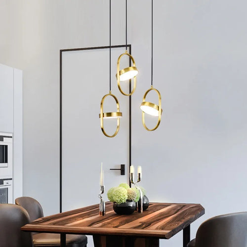 Modern metal pendant light for bar, restaurant and shop - vue 3 sur 14