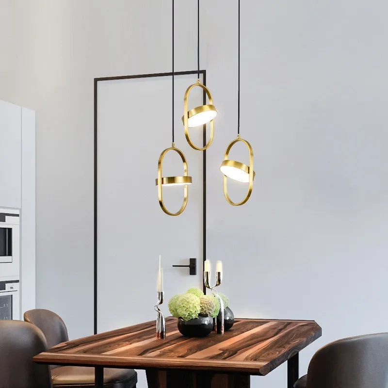 Modern metal pendant light for bar, restaurant and shop - vue 3 sur 14