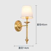 Nordic style decorative copper LED wall light for loft