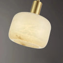 Modern marble and copper chandelier with elegant Nordic design