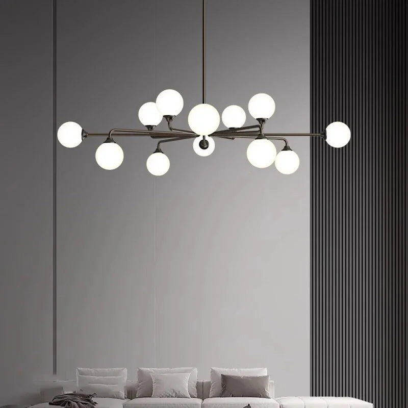 Modern glass pendant chandelier for home decor