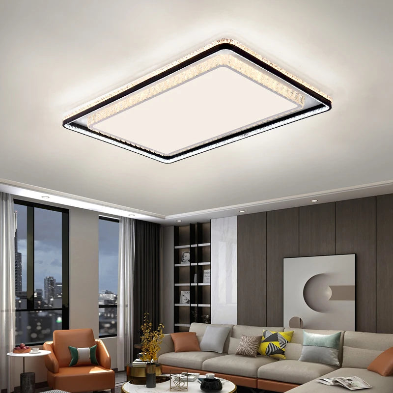 Modern crystal LED ceiling light for elegant interiors