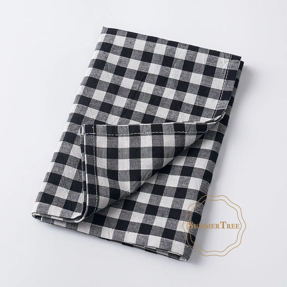 Cotton gingham table napkin 42x42 washable