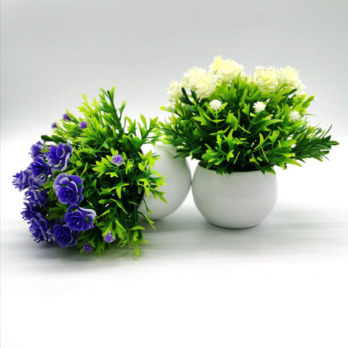 Artificial potted rose flower for indoor and outdoor decoration - vue 6 sur 9
