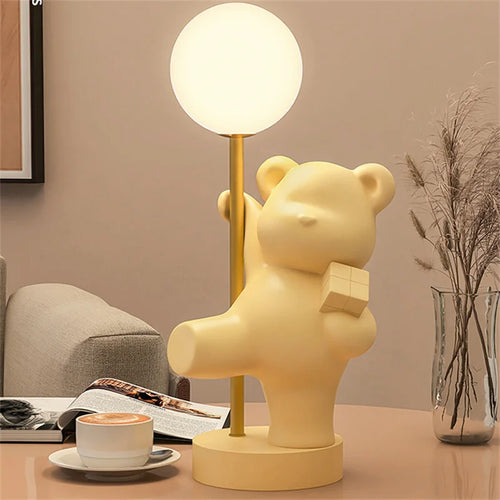 Nordic pink rabbit table lamp - vue 14 sur 16