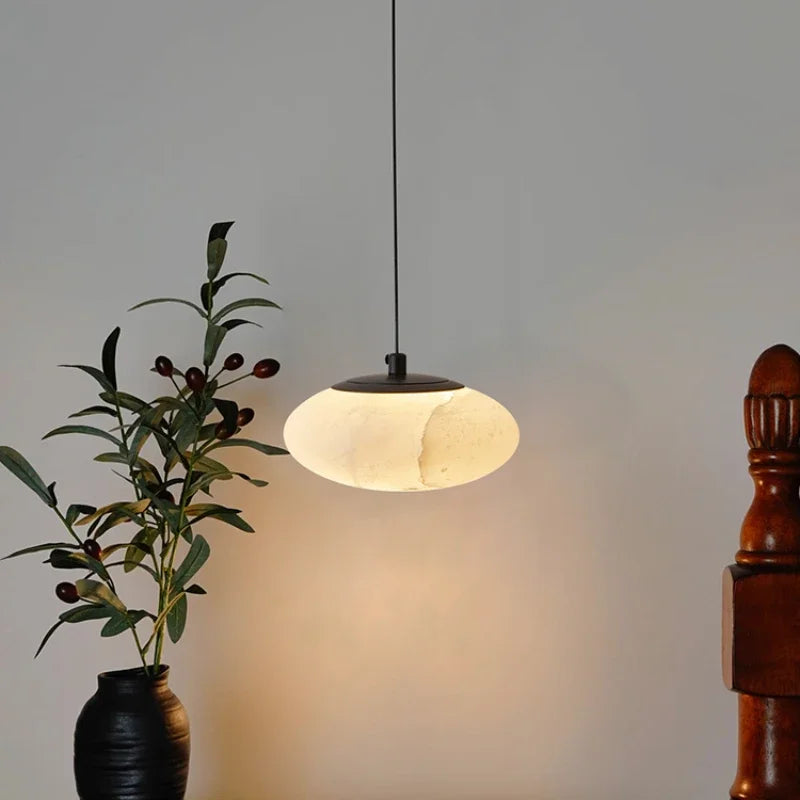 Nordic style decorative LED marble pendant light for interiors