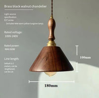 Japanese style solid wood chandelier for elegant interiors