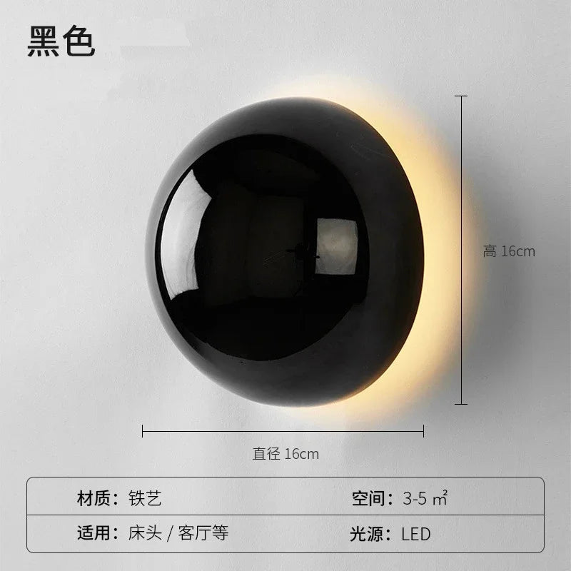 Modern nordic LED wall light for night-time decoration - vue 11 sur 11
