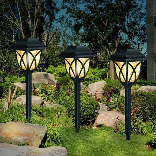 Waterproof outdoor solar LED lamp for garden path and courtyard