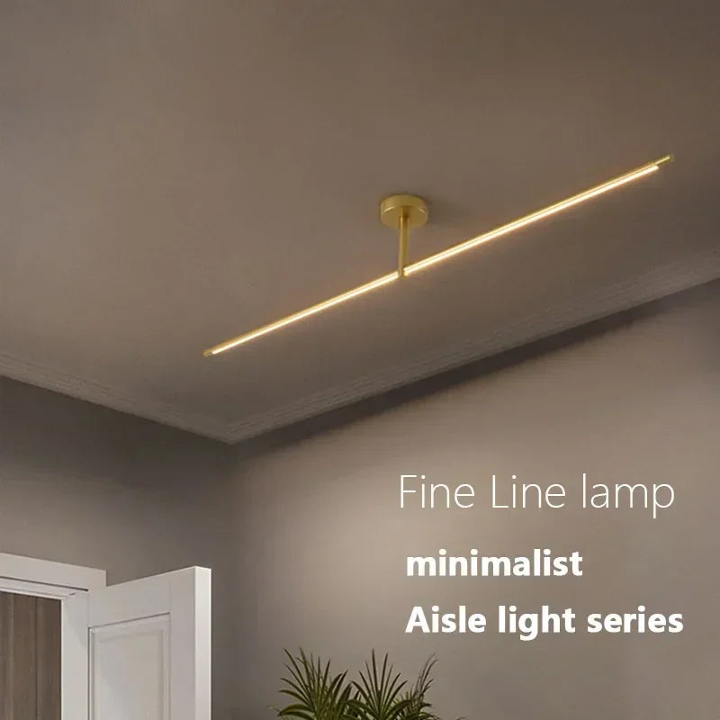 Modern LED chandelier for hallway and decorative mirror