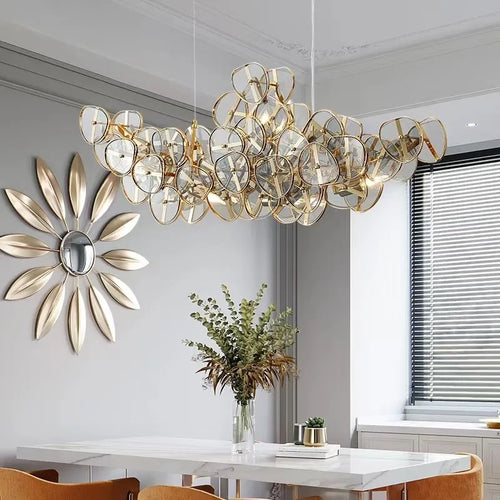 Luxury sunflower glass chandelier creative design for modern spaces - vue 2 sur 14