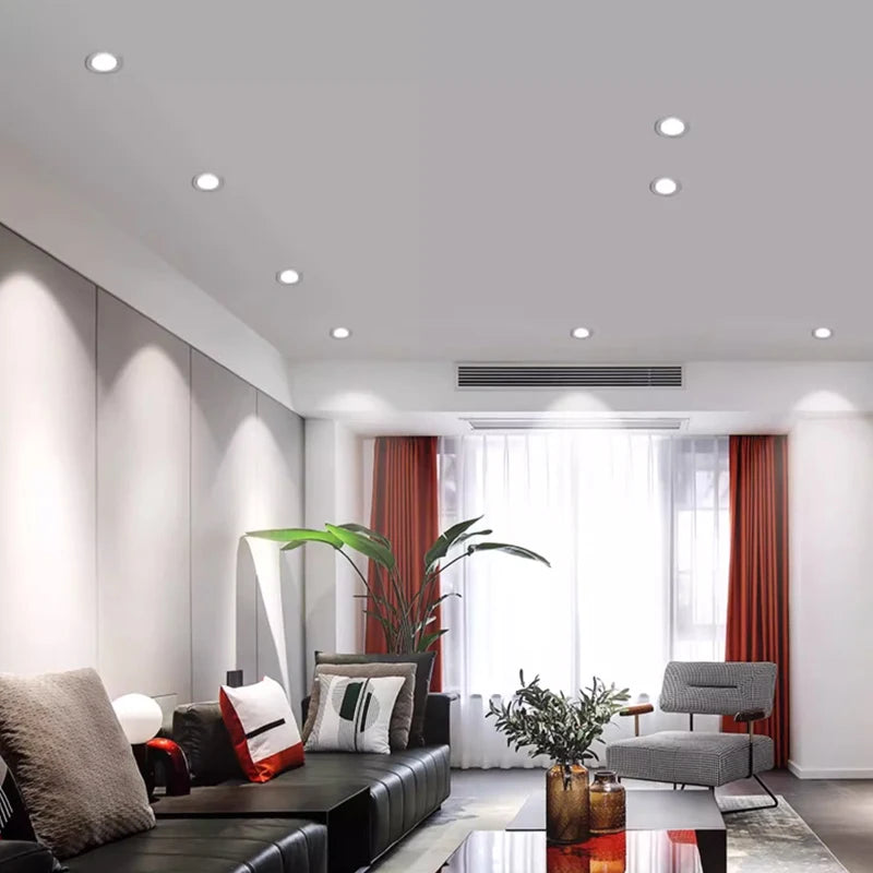Square recessed mini LED spotlight for indoor lighting