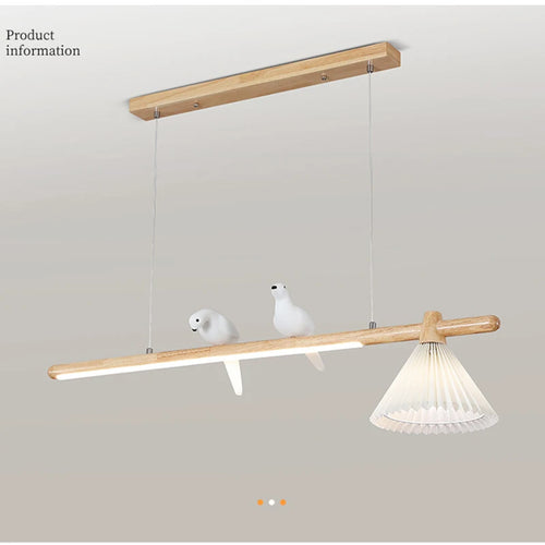 modern wooden chandelier creative pendant light for home decor - vue 7 sur 10