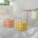 handmade decorative heart cube scented candle in soy wax