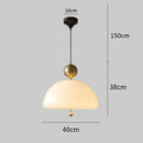 Milky white glass flower pendant light Bauhaus style