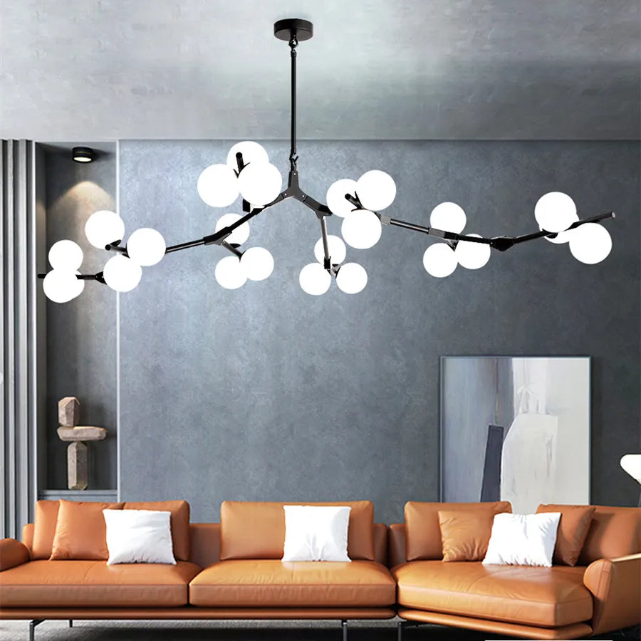 Post-modern molecular glass pendant light for elegant interiors - vue 2 sur 11