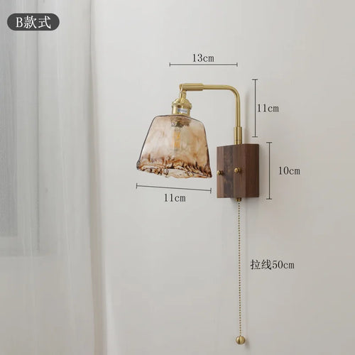 Retro Japanese-style wall light for interior decoration