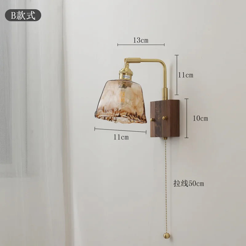 Retro Japanese-style wall light for interior decoration