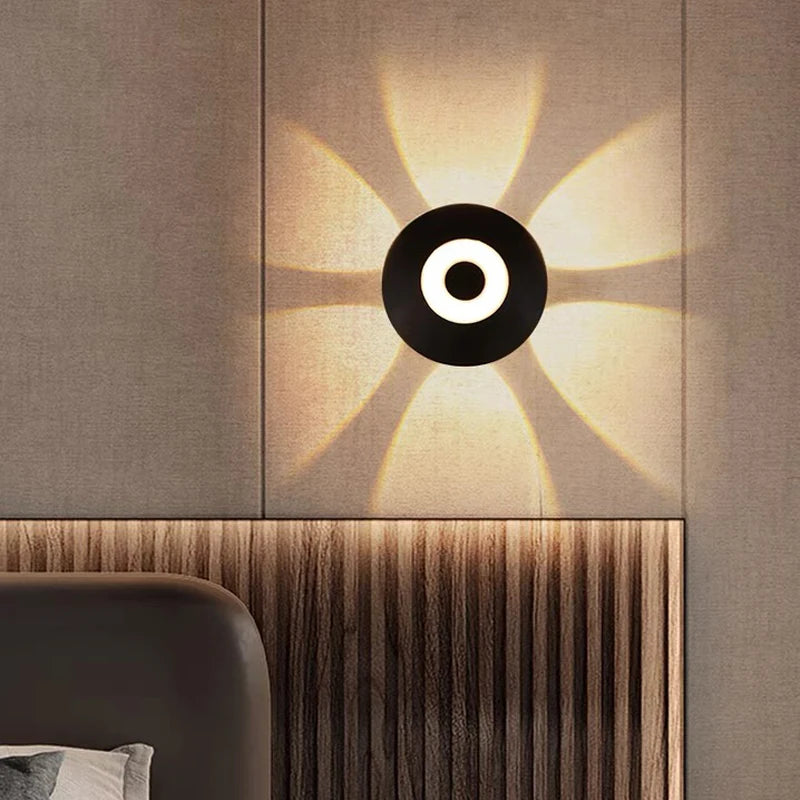 Hemisphere four-way up and down LED wall light 4W for bedside, hallway, home, balcony or garden - vue 5 sur 10