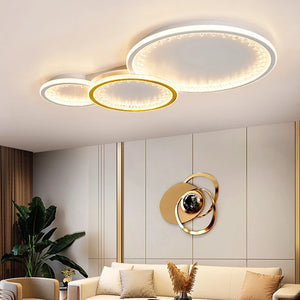 Modern LED ceiling light with remote and creative design for indoor use