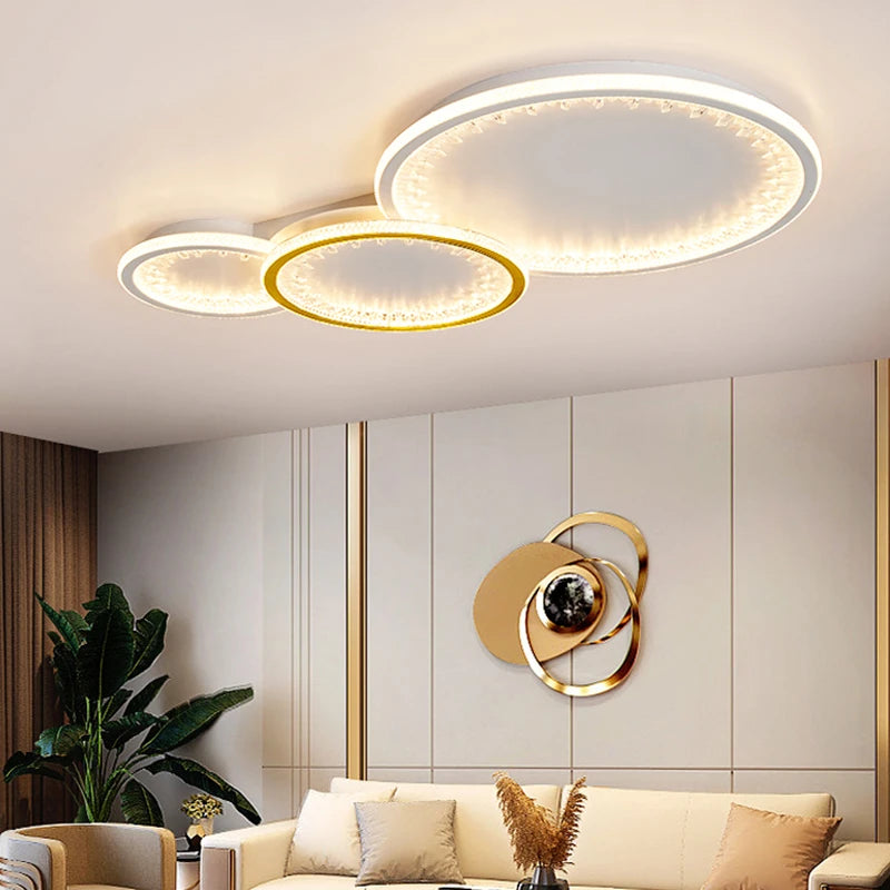 Modern LED ceiling light with remote and creative design for indoor use