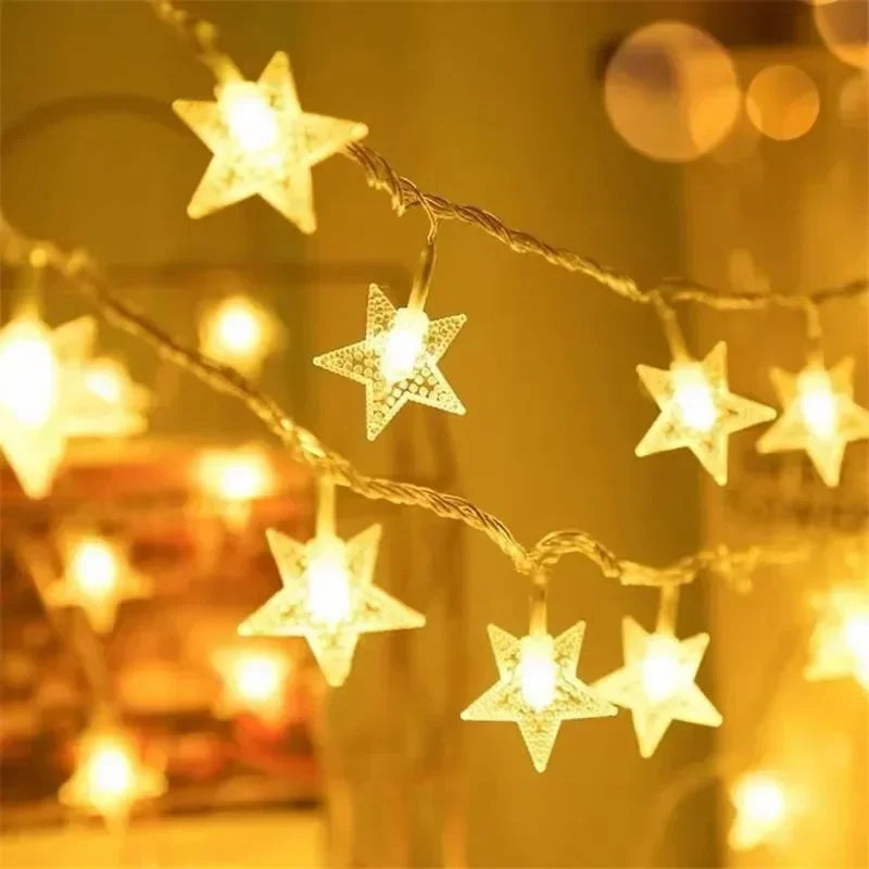 Outdoor LED string lights for festive and garden decoration
