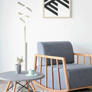 Modern luxury LED double spiral floor lamp with remote dimming