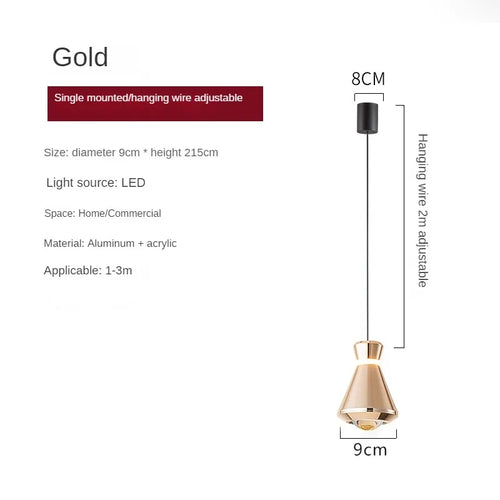 Postmodern bedside lamp with designer lighting for interior decor - vue 11 sur 12