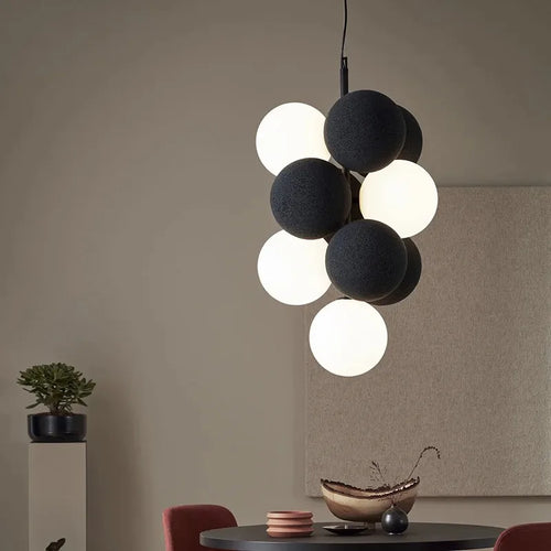 Creative velvet design chandelier for contemporary spaces - vue 3 sur 12