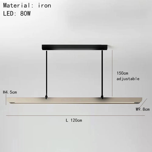 Minimalist LED pendant ceiling light with adjustable wire - vue 9 sur 8
