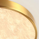 luxurious brass led ceiling light mounted in circular marble
