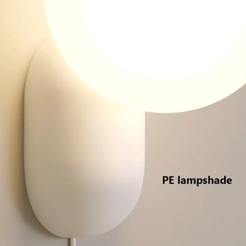 Minimalist cream wall light with decorative LED lighting - vue 7 sur 6